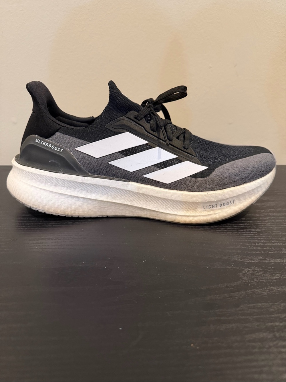 Adidas Ultraboost Light Black/White Men’s Running Shoes Size 10.5